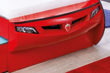 CARBED Кровать-машина Coupe с выдвижной кроватью Red 20.03.1306.00 в Комарье - komare.mebel54.com | фото