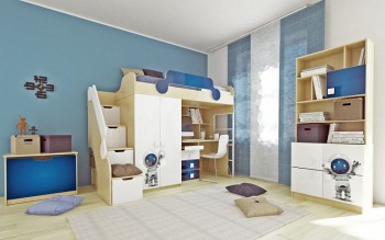 Детская комната Санни (Белый/корпус Клен) в Комарье - komare.mebel54.com | фото