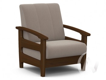 Кресло для отдыха Омега (орех лак/CATANIA COCOA) в Комарье - komare.mebel54.com | фото