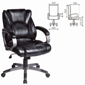 Кресло офисное BRABIX Eldorado EX-504 (черный) в Комарье - komare.mebel54.com | фото