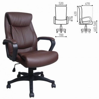 Кресло офисное BRABIX Enter EX-511 (коричневый) в Комарье - komare.mebel54.com | фото