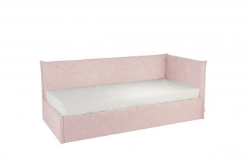 Кровать 0.9 Бест Тахта (Нежно-розовый велюр) в Комарье - komare.mebel54.com | фото