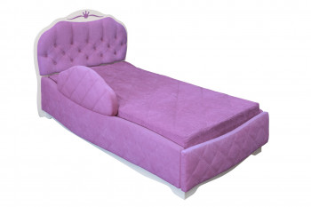Кровать 190 Гармония Lux 67 Светло-фиолетовый (мягкий бортик) в Комарье - komare.mebel54.com | фото