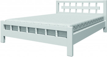 Кровать Натали-5 из массива сосны 1600*2000 Белый античный в Комарье - komare.mebel54.com | фото