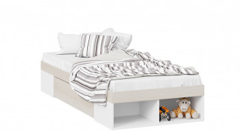 Кровать «Сканди» с ящиком Дуб Гарден/Белый в Комарье - komare.mebel54.com | фото