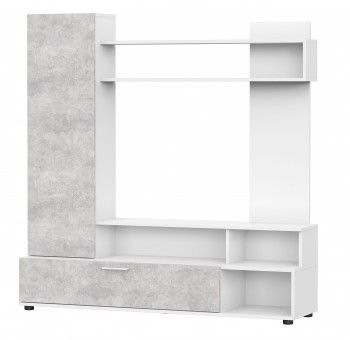 Мебель для гостиной "МГС 9" Белый / Цемент светлый в Комарье - komare.mebel54.com | фото