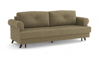 Оливер / диван - кровать 3-х местн. (еврокнижка) (велюр велутто коричневый 23 в Комарье - komare.mebel54.com | фото