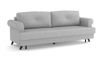 Оливер / диван - кровать 3-х местн. (еврокнижка) (велюр велутто серебряный 52 в Комарье - komare.mebel54.com | фото