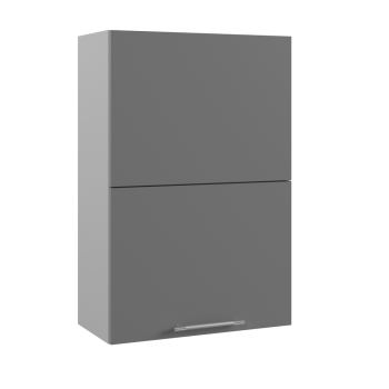 Ройс ПГПМ 600 Шкаф верхний Blum Aventos HF (Графит софт/корпус Серый) в Комарье - komare.mebel54.com | фото