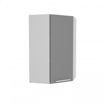 Ройс ВПУ 550 Шкаф верхний угловой высокий (Графит софт/корпус Серый) в Комарье - komare.mebel54.com | фото