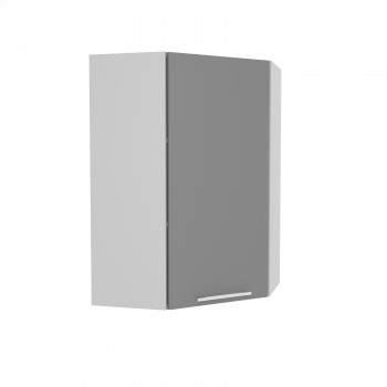 Ройс ВПУ 600 Шкаф верхний угловой высокий (Графит софт/корпус Серый) в Комарье - komare.mebel54.com | фото