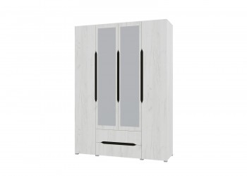 Шкаф 4-х створчатый с ящиками и зеркалами Вега (Прованс) в Комарье - komare.mebel54.com | фото