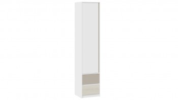 Шкаф для белья комбинированный «Сканди» Дуб Гарден/Белый/Глиняный серый в Комарье - komare.mebel54.com | фото