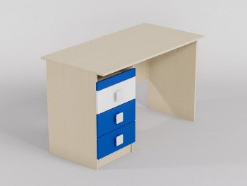 Стол (прямая столешница) Скай люкс (Синий/Белый/корпус Клен) в Комарье - komare.mebel54.com | фото